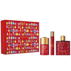 VERSACE - Eros Flame (GIFT SET EDP 2x 10,100ml + Lăn Khử Mùi 75ml)
