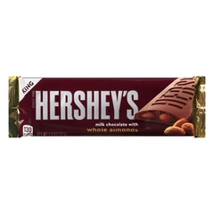 HERSHEY'S - MILK CHOCOLATE WITH WHOLE ALMONDS (CHOCOLATE SỮA VÀ HẠNH NHÂN THANH 73G)
