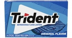 TRIDENT - WHITENS TEETH PREVENTS STAINS WHITE (GUM KHÔNG ĐƯỜNG 16 VIÊN)