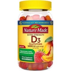 Nature Made - Extra Strength D3 5000IU 125MCG (Kẹo Dẽo D3 150 Viên)
