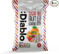 DIABLO - FRUIT FLAVOURED TOFFEES SUGAR FREE (KẸO TRÁI CÂY KHÔNG ĐƯỜNG 75G)