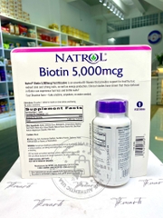 Natrol - Biotin 5000MG (Viên Uống Hỗ Trợ Tóc 250 Viên)