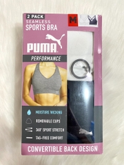 PUMA - SEAMLESS SPORTS BRA (SET 2 ÁO TẬP TRẮNG,ĐEN M)