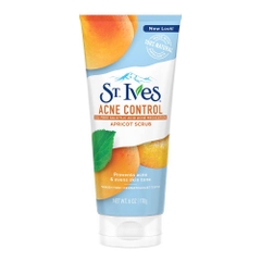 ST.IVES - ACNE CONTROL APRICOT SCRUB (SỮA RỬA MẶT TẨY DA CHẾT MƠ XANH DƯƠNG 170G)