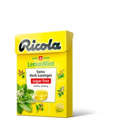 RICOLA - SWISS HERB LOZENGES LEMON MINT (KẸO HO CHANH 40G)