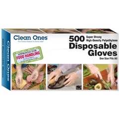 CLEAN ONES - DISPOSABLE GLOVES (BAO TAY NẤU ĂN 500 CÁI)