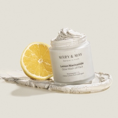 MÁRY & MAY - LEMON NIACINAMIDE GLOW (MẶT NẠ ĐẤT SÉT CHANH 125G)