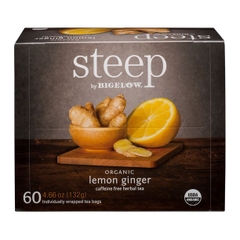 BIGELOW - Organic Lemon Ginger (Trà Gừng, Chanh 60 Gói)