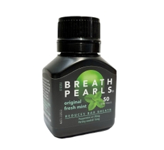 BREATH PEARLS - fresh mint ORIGINAL FORMULA (VIÊN UỐNG THƠM MIỆNG 50 VIÊN)