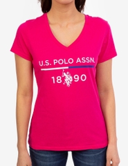 U.S. POLO - 2154301D (ÁO THUN NỮ HỒNG, SIZE M)