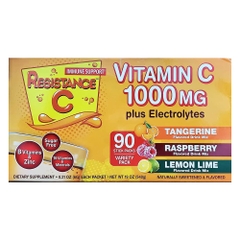 IMMUNE SUPPORT - VITAMIN C 1000MG (BỘT SỦI CAM,RASPBERRY,LEMON LIME 90 GÓI)