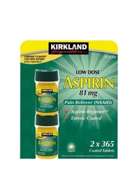 KIRKLAND - LOW DOSE ASPIRIN 81MG (HỖ TRỢ ĐÔNG MÁU ,TIM MẠCH 2x365 VIÊN)