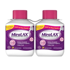 MiraLAX - Polyethylene Glucol 3350,Powder For Solution,Osmotic Laxative (Hỗ Trợ Tiêu Hoá 578g)