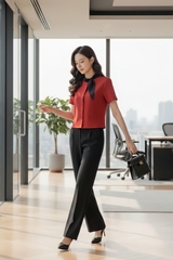 Áo croprop nắp túi sườn