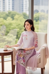 Áo dài gấm Niên Hoa