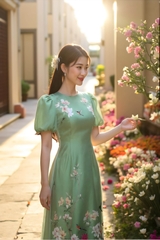 Set áo dài Chu Viên