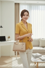 Áo vest cổ K tay cộc hai ly thân trước