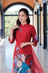 Set áo dài Yên Chi