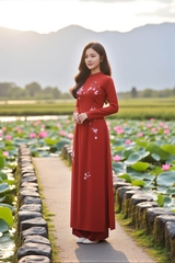 Áo dài Linh Lan thêu thủ công