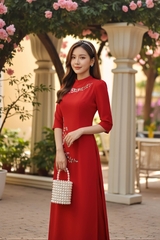 Áo dài Thanh Mai thêu thủ công