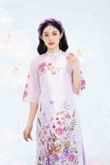 Áo dài gấm Niên Hoa
