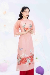 Sét áo dài Mẫu đơn