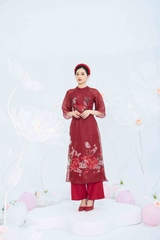 Sét áo dài Mẫu đơn