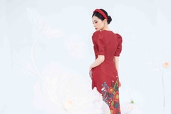 Áo dài gấm Bích Trà