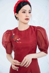 Áo dài oganza Cẩm Trà