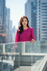 Áo sơ mi dáng suông cổ tròn