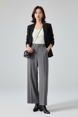 Quần suông khuy cài