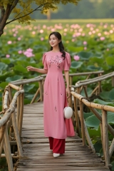 Áo dài Minh Yên thêu thủ công