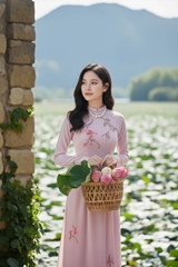 Áo dài Linh Lan thêu thủ công