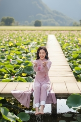 Áo dài Linh Lan thêu thủ công