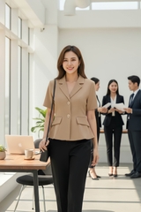 Áo vest hai khuy tay cộc