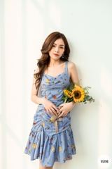 Váy hai dây nhún ngực, chân nhún đuôi cá