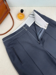 Quần suông khuy cài cạp diễu ziczac