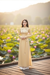 Áo dài Linh Lan thêu thủ công