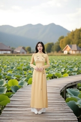 Áo dài Linh Lan thêu thủ công
