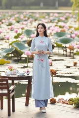 Áo dài Thủy Đình thêu thủ công