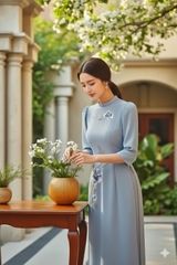Áo dài Hoàng Diên thêu thủ công