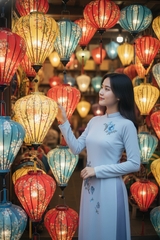 Áo dài Giai Nguyệt thêu thủ công