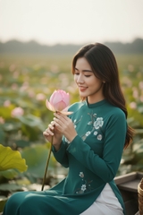 Áo dài Linh Lan thêu thủ công
