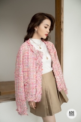 Áo dạ tweed rút rua