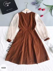 Váy cổ đức đáp ngực