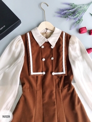 Váy cổ đức đáp ngực