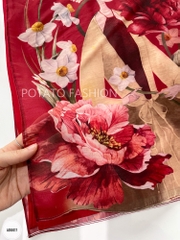 Áo dài tơ tay bồng Văn Khôi