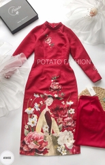Áo dài gấm Văn Khôi