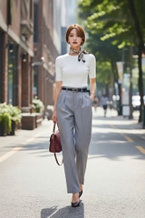 Quần suông túi chéo