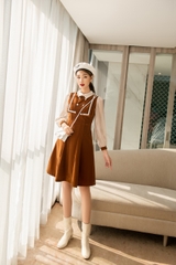 Váy cổ đức đáp ngực